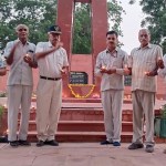 A lamp celebrated in the name of martyrs at War Memorial Public Park