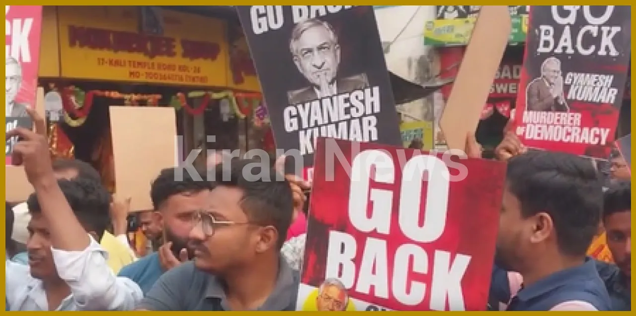 Election Commissioner Faces Protests in Kolkata