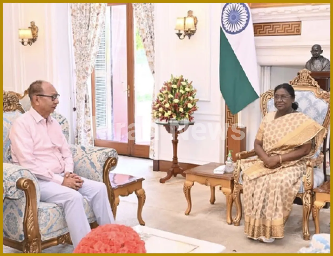 Manipur CM Reiterates Commitment to Peace in Meeting with President